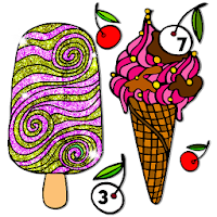 Ice Cream Paint by Numbers - Food Coloring Pages