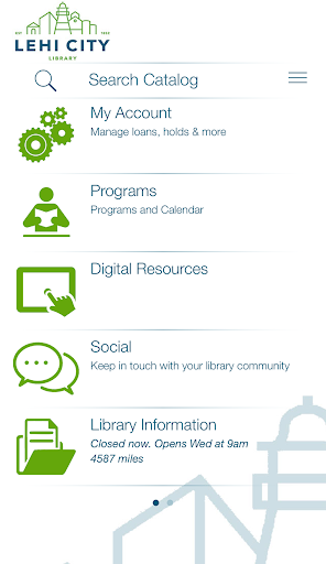 Android application Lehi City Library screenshort