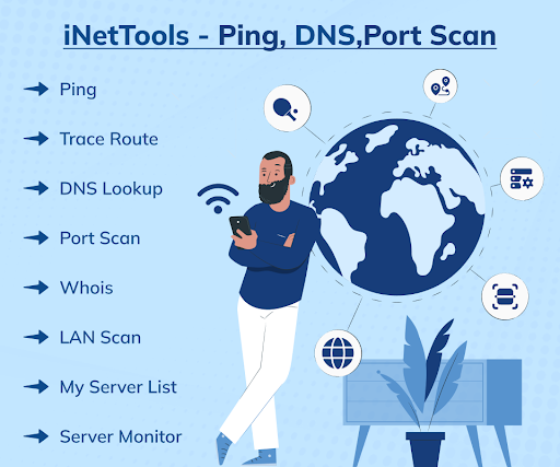 Android application Network Tools, Port Scanner screenshort