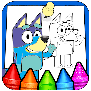 Screenshot 1 Glitter bluey Coloring Pages! android