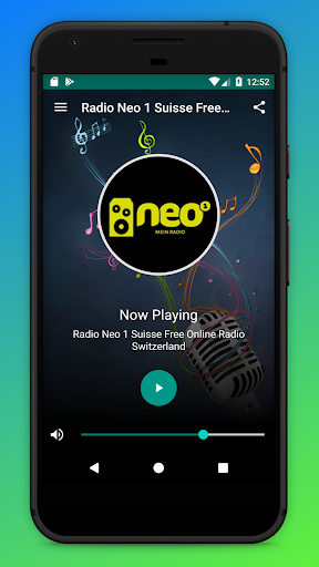 Android application Neo 1 Radio App Schweiz Online screenshort