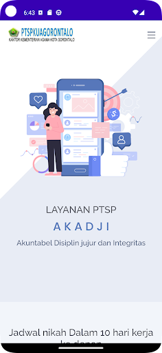 Android application PTSP KUA KOTA GORONTALO screenshort