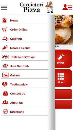 Cacciatori Pizza Screen 2