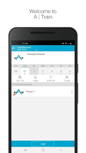 Android application A | Train screenshort
