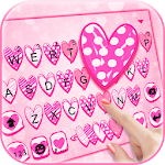 Doodle Love Pink Keyboard Theme Apk