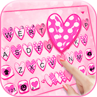 Тема для клавиатуры Doodle Love Pink