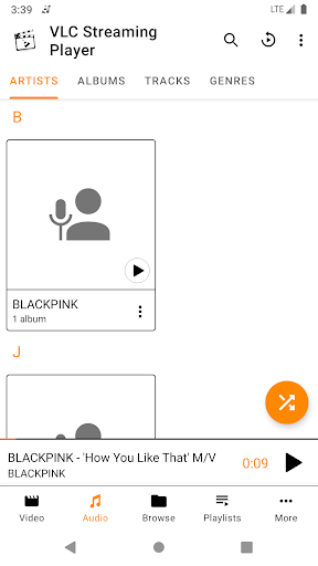 Android application streaming video player For VLC screenshort