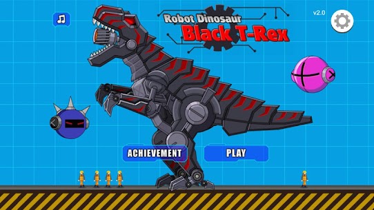 Robot Dinosaur Black T-Rex For PC installation