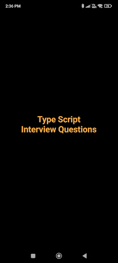 Android application Typescript Interview Question screenshort