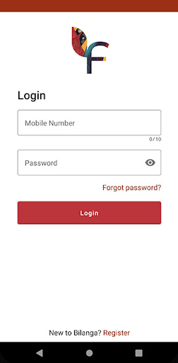 Android application Bilanga screenshort