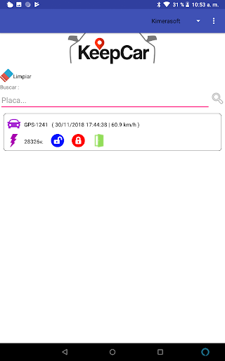 Keepcar Track Screen 2
