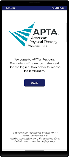 Android application APTA Residency Performance screenshort