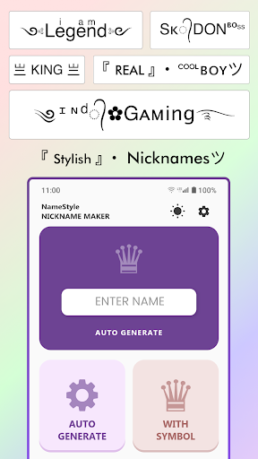 Name style: Nickname Generator 1.6.3 screenshots 1