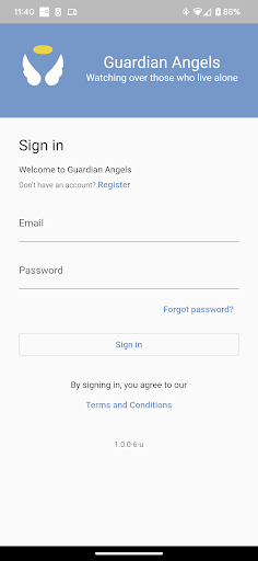 Android application Guardian Angels screenshort