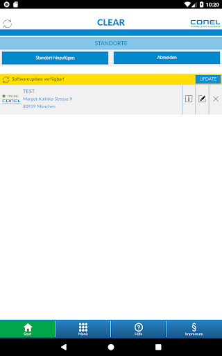 Android application CLEAR APP screenshort