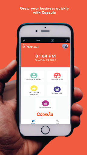 Android application Capsule business manager screenshort