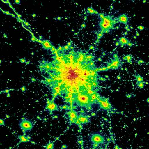 Light pollution map