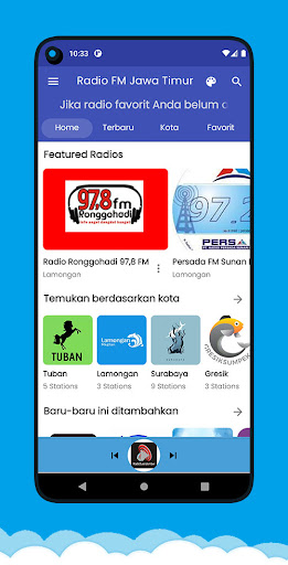 Android application Radio FM Jawa Timur screenshort