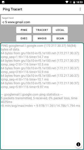 Network Tool - Port Scanner Screen 2