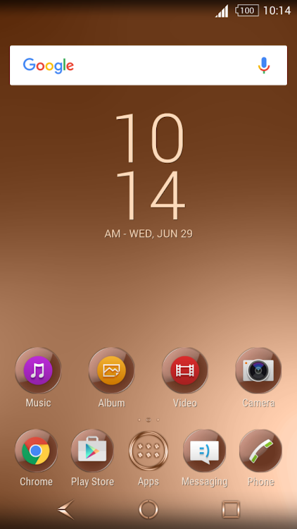 Shiny Copper Theme for Xperia - 1.6.0 - (Android)