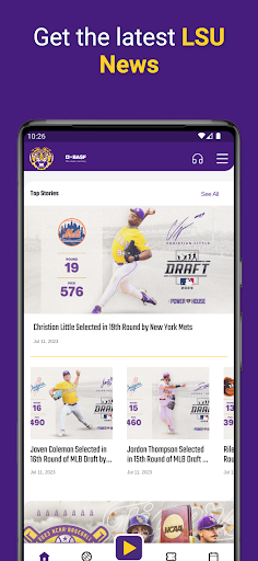 LSU Sports Mobile Screen 2