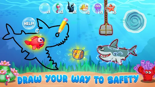 Fish Journey: Draw to Save