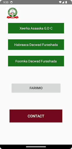 Android application Guddida Dacwadaha Cashuuraha screenshort