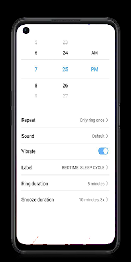 Android application Sleep Cycle by Time screenshort