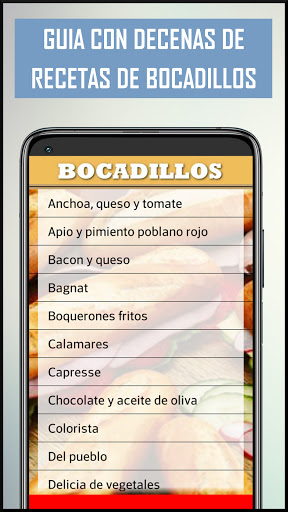 Recetas de bocadillos Screen 3