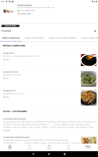 Android application Ohashi Express screenshort