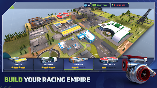 Pamja e ekranit të Menaxherit të Motorsport 4 Racing
