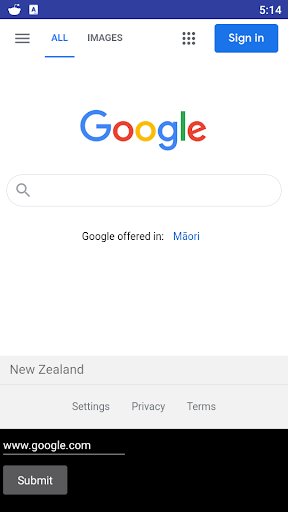 Android application Simple Browser screenshort