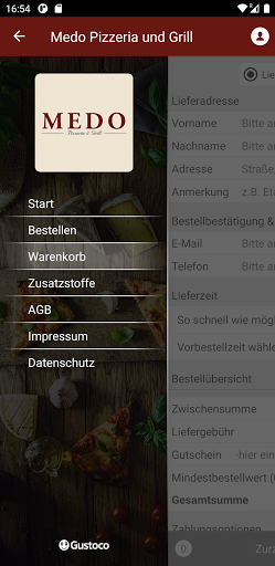 Android application Medo Pizzeria und Grill screenshort