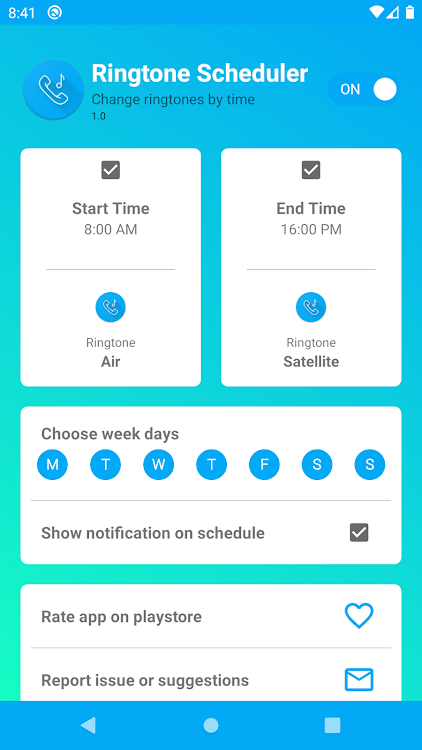 Ringtone Scheduler - 1.7 - (Android)