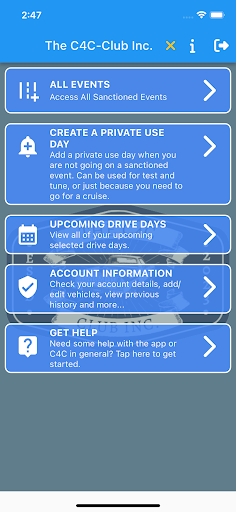 Android application The C4C-Club Log App screenshort