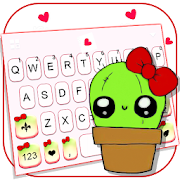 Cute Girly Cactus Keyboard Theme