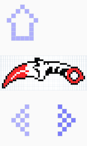 How to draw pixel weapons