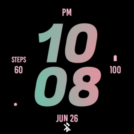 Pastel Bold Watch Face screenshot 3
