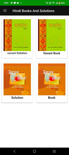 Android application Class 8 Hindi Solution screenshort