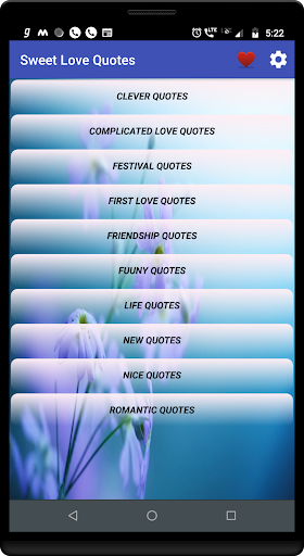 Android application True Love Romantic Quotes 2023 screenshort
