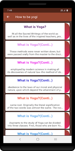 Android application How to be yogi screenshort