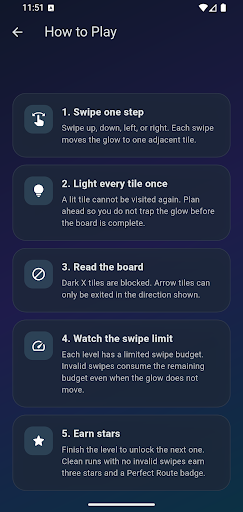 Glow Step Path screenshot