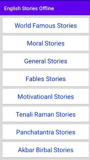 Android application English Stories screenshort