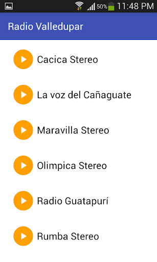 Android application Radios Valledupar screenshort