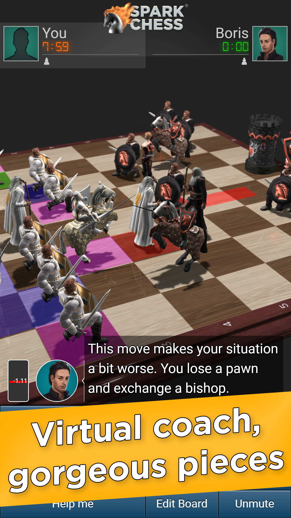 Android application SparkChess Pro screenshort