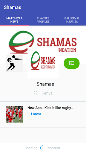 Android application Kenyarugby-Shamas screenshort
