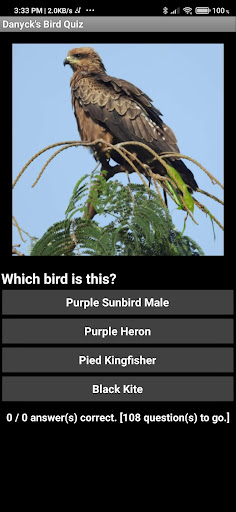 Android application Bird Quiz by Danyck screenshort