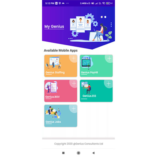 Android application MY GENIUS screenshort