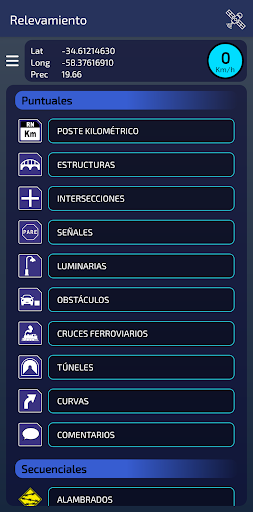 Android application Relevamiento Vial screenshort
