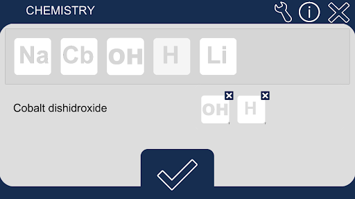 Chemistry for low vision Screen 3